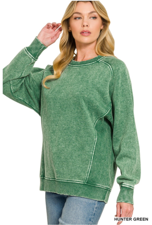 Hunter Green Side Rib Sweatshirt
