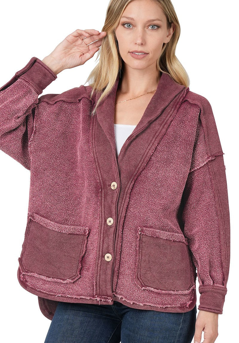 Burgundy Boho Jacket