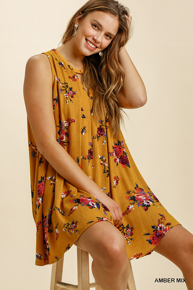 Amber Floral Sleeveless Dress