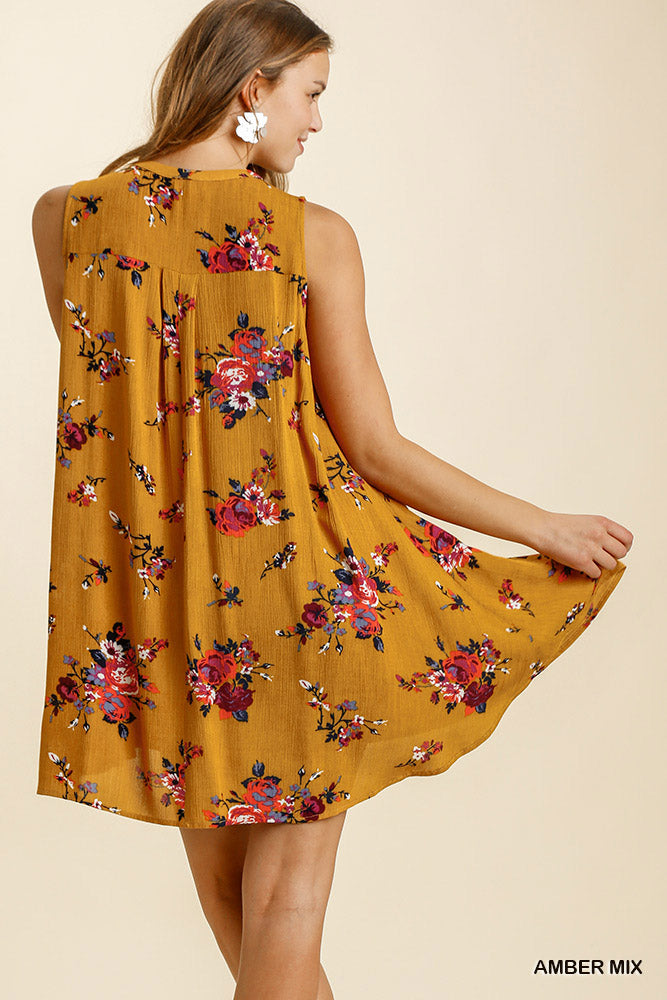 Amber Floral Sleeveless Dress