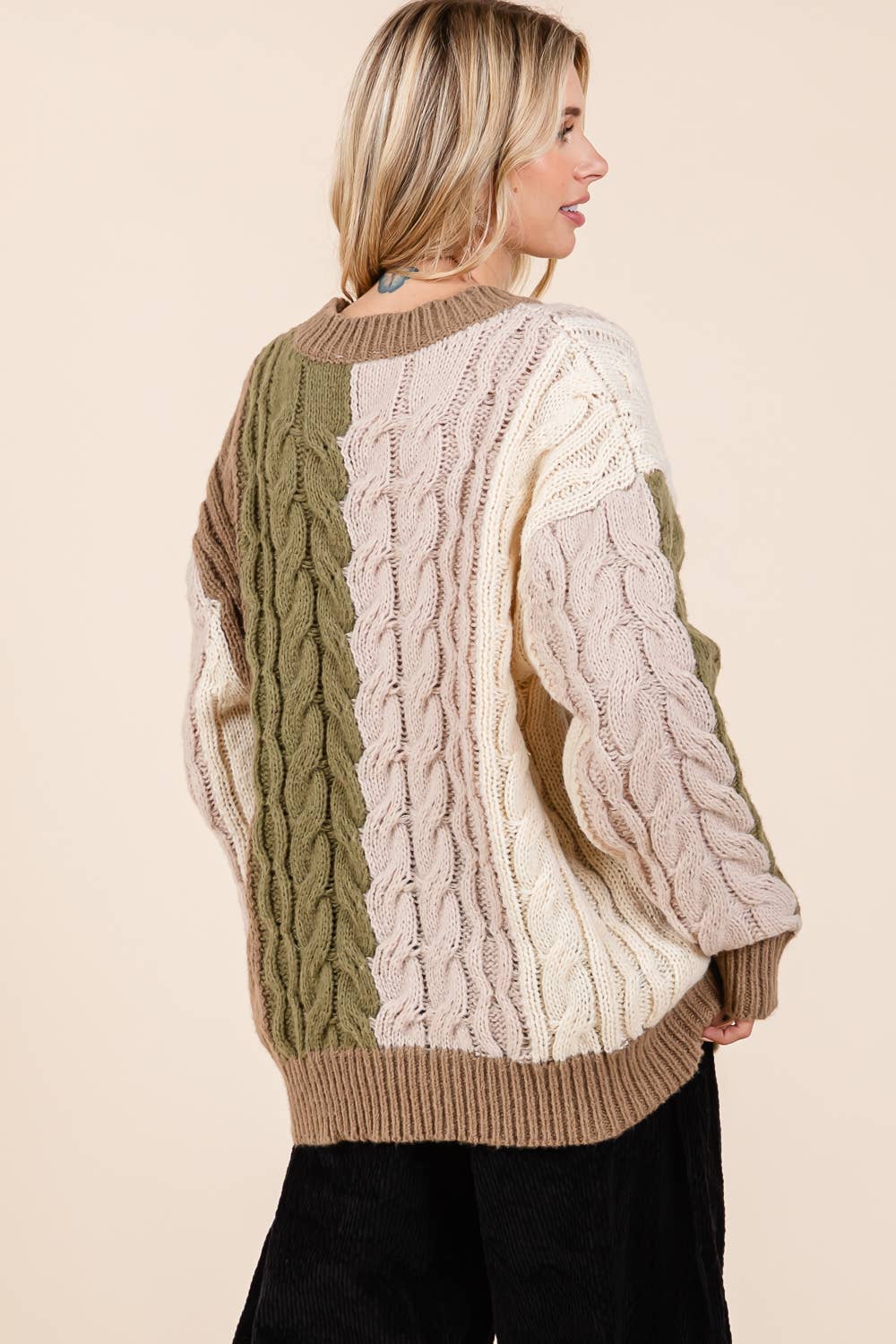 Sale - Oversized Cable Knit Sweater