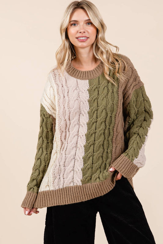 Sale - Oversized Cable Knit Sweater