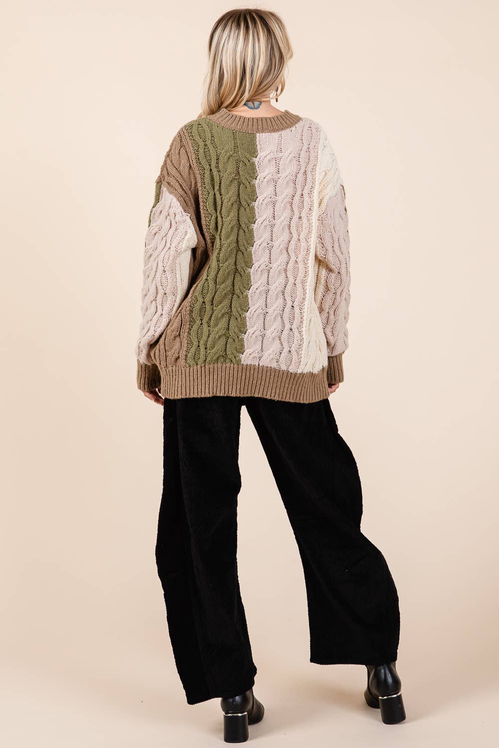 Sale - Oversized Cable Knit Sweater