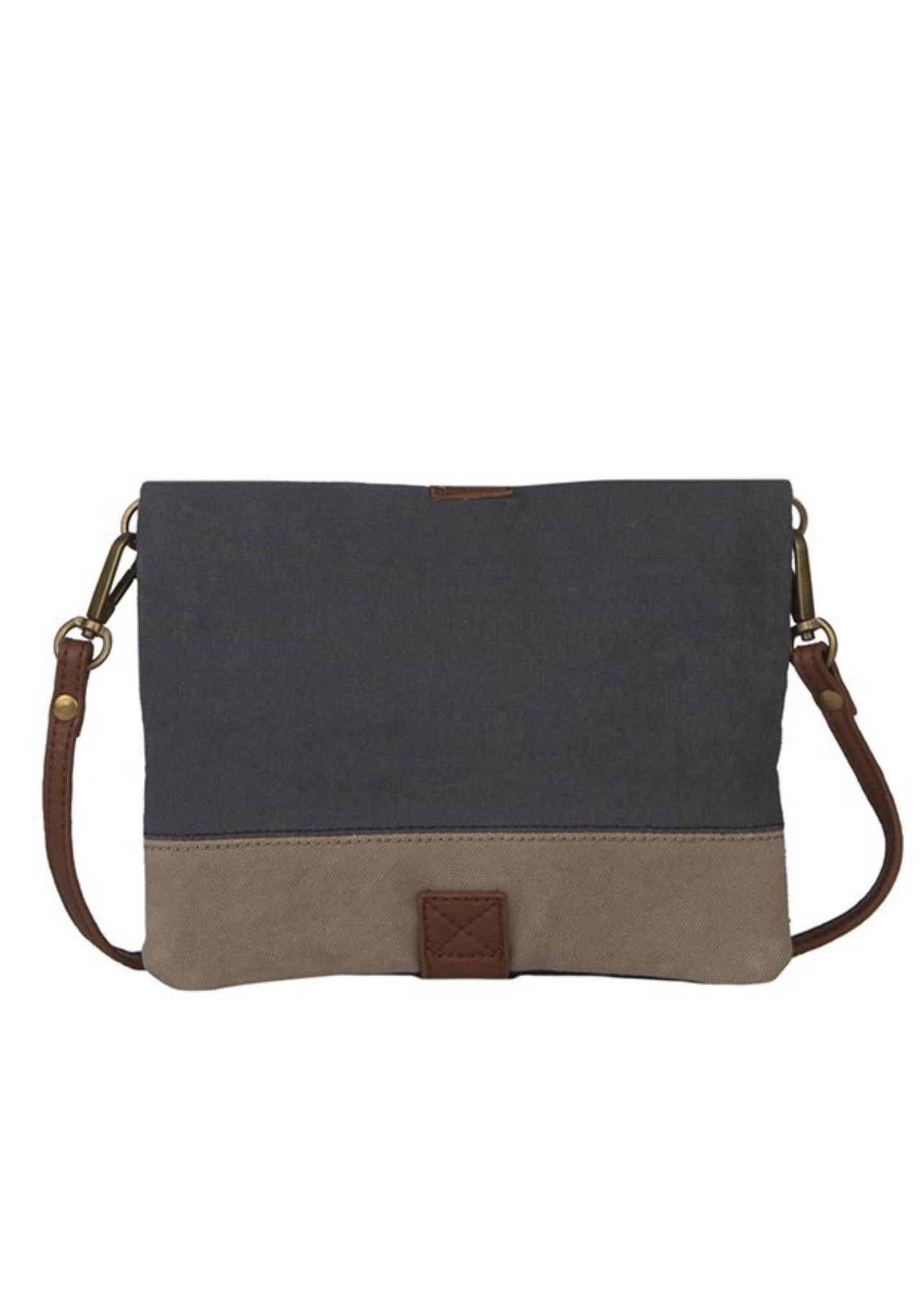Finley Up-Cycled Canvas Fold-Over Crossbody