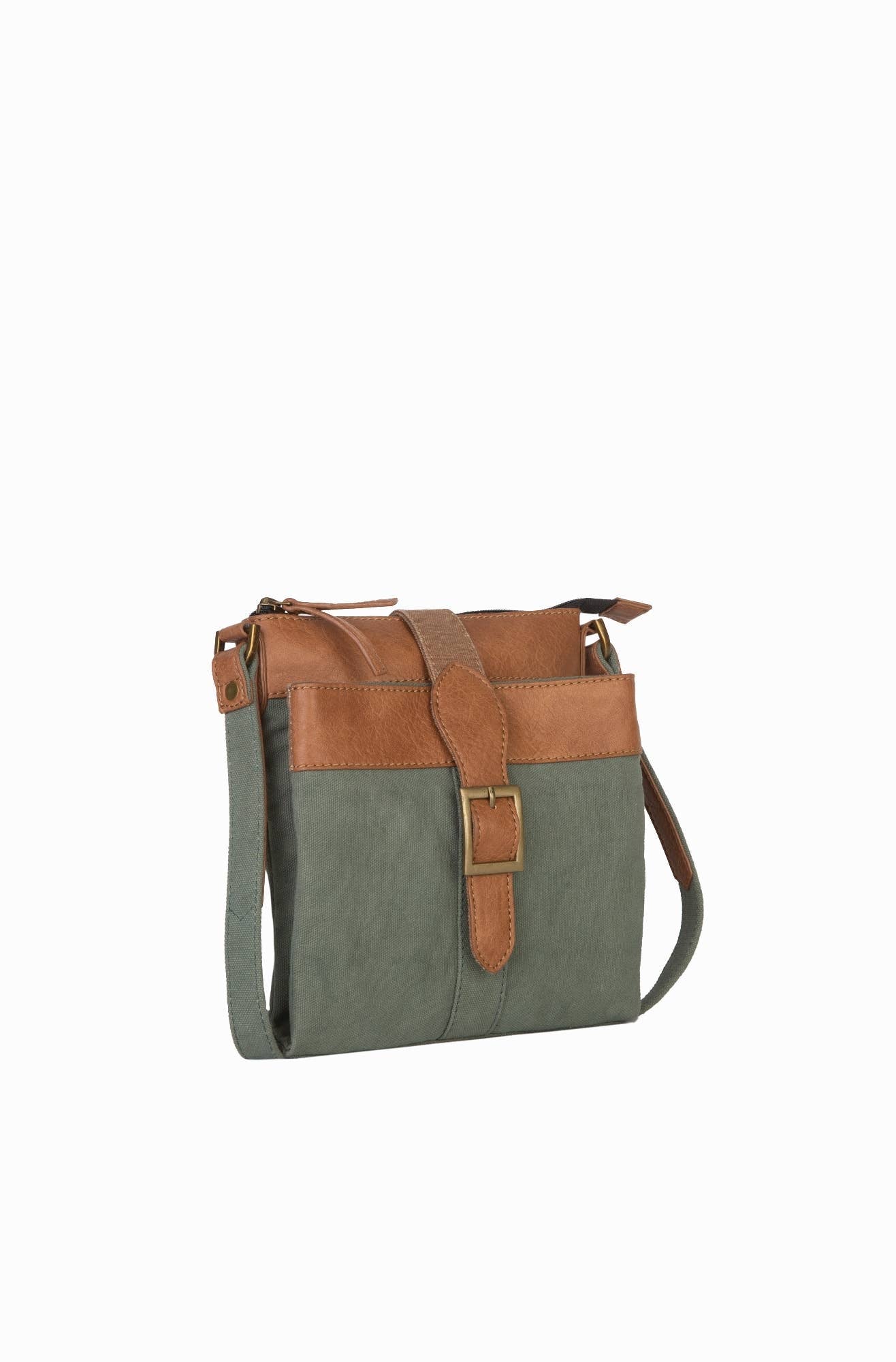 Intermix Up-Cycled Canvas Crossbody - Aegean