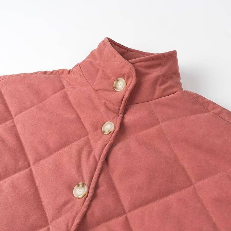 Moss Green Diamond Lattice Quilted Cotton Jacket