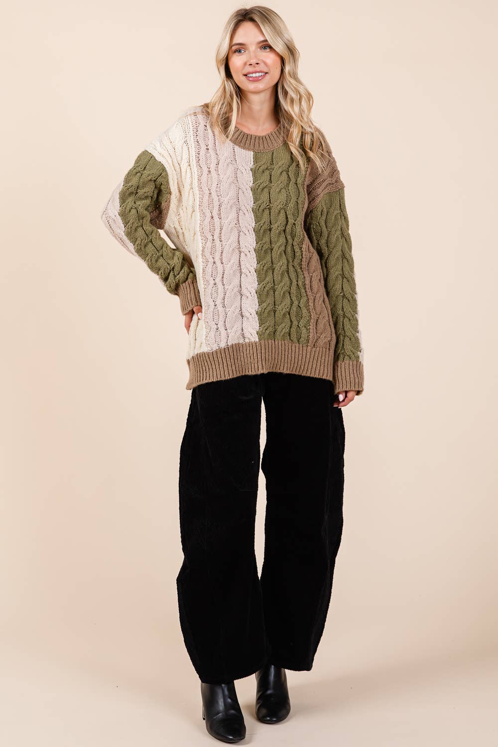 Sale - Oversized Cable Knit Sweater