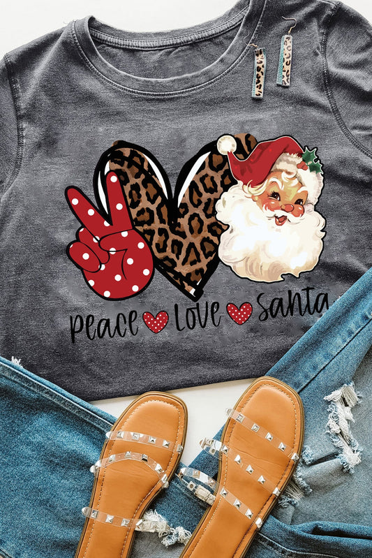 Sale - Gray Santa Graphic Top