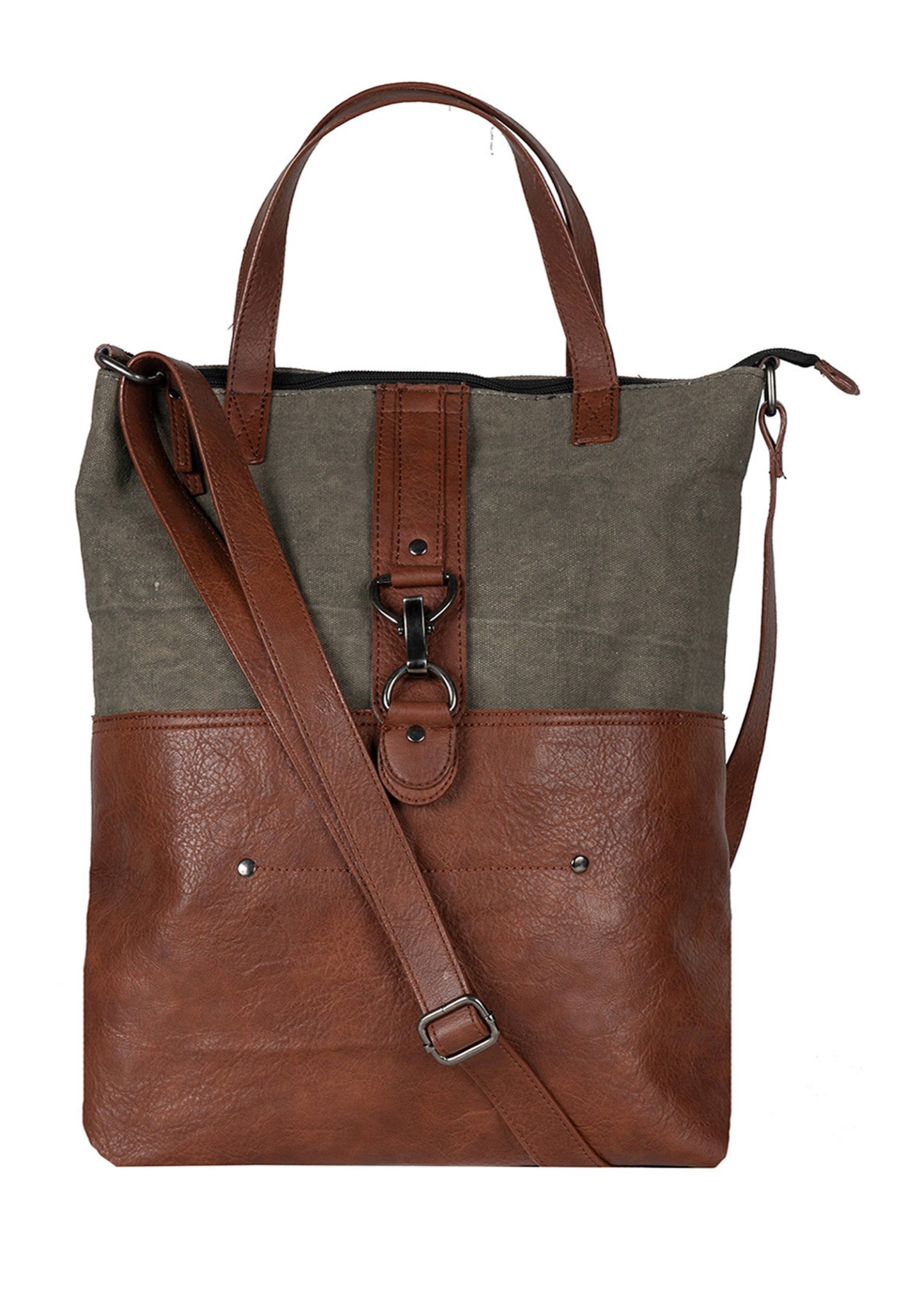 Sale - Jamie Up-Cycled Canvas Convertible Tote