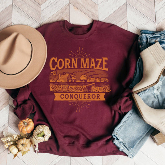 Corn Maze Conqueror | Sweatshirt | Fall