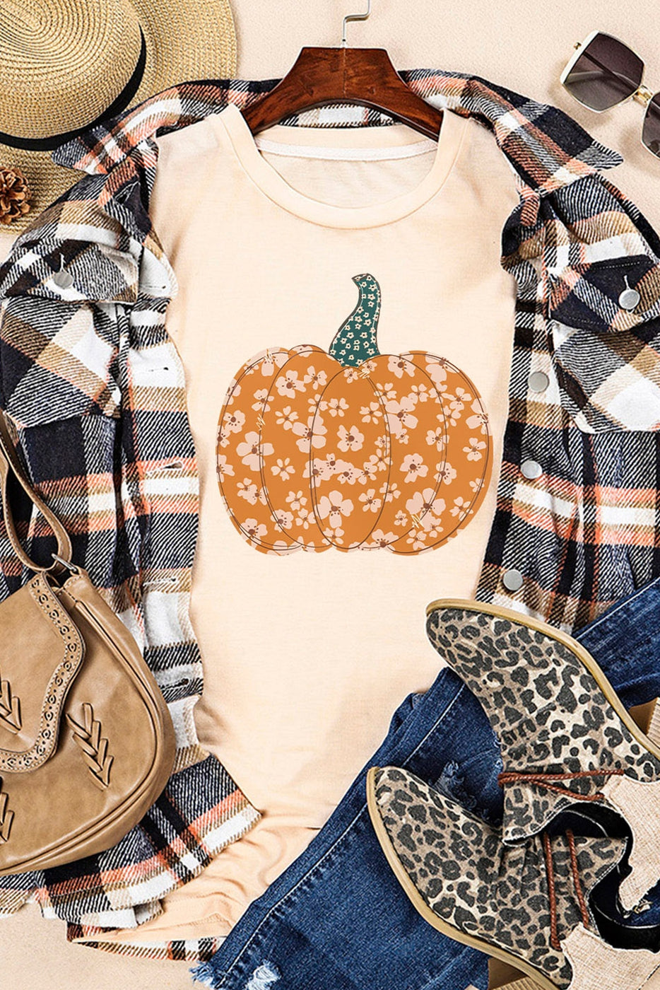 Sale - Pumpkin Patch Graphic Print Top