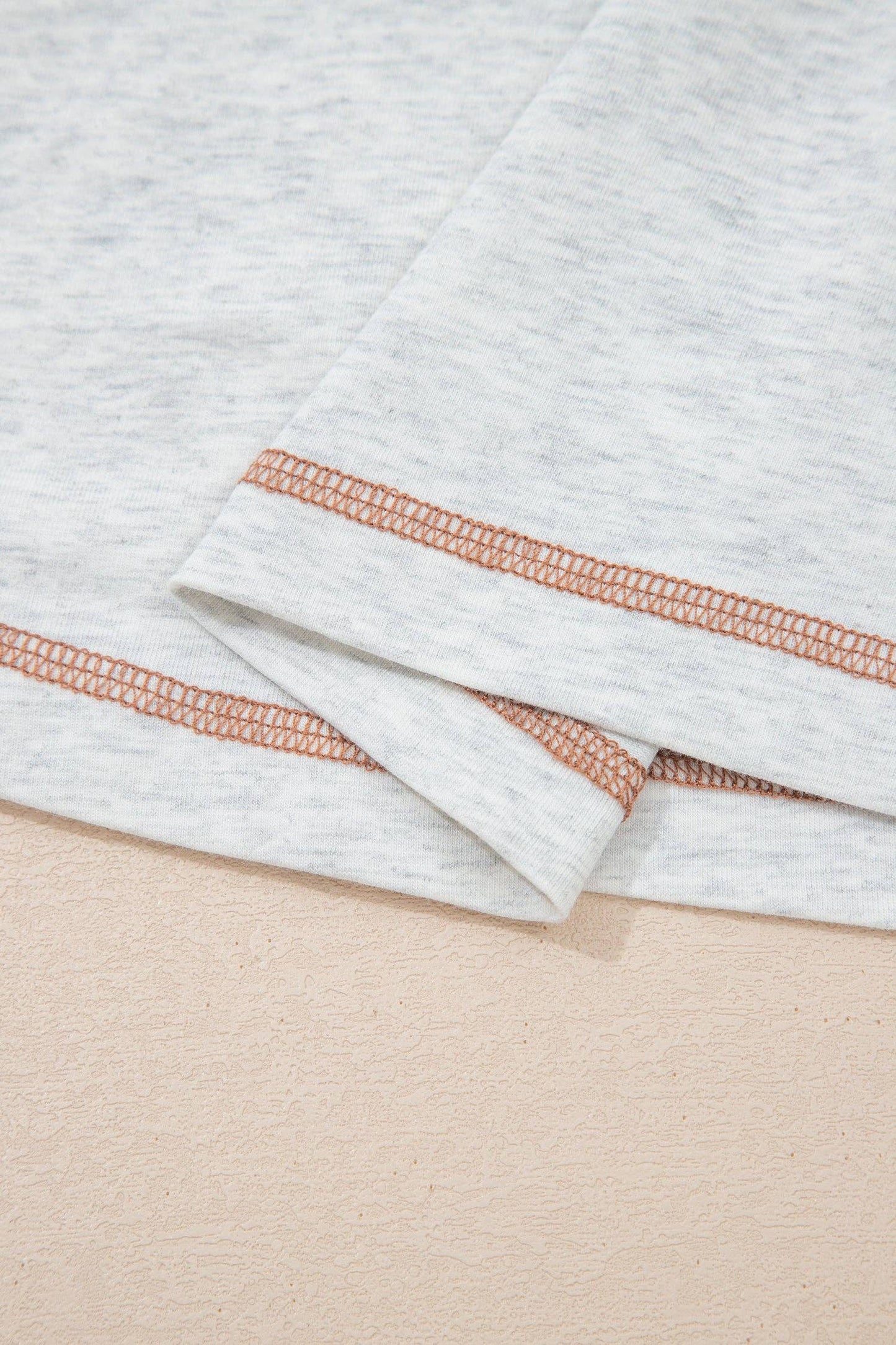 Short Sleeve Contrast Trim Button Henley Tee