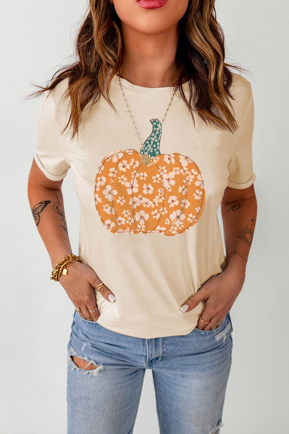 Sale - Pumpkin Patch Graphic Print Top