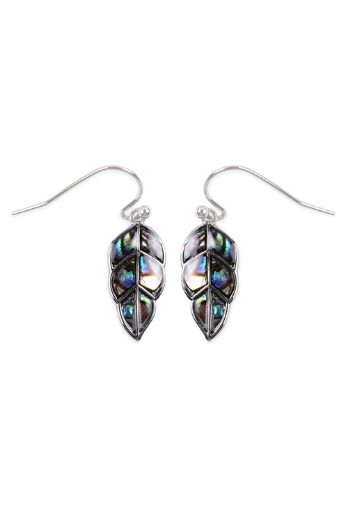 Boutique Abalone Leaf Earrings