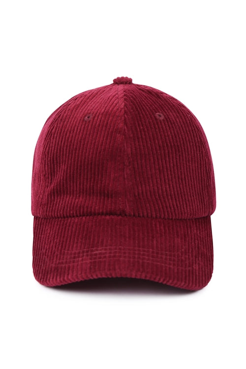 Maroon Corduroy Ball Cap