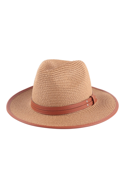 Sale - Fedora Brim Summer Hat with Strap