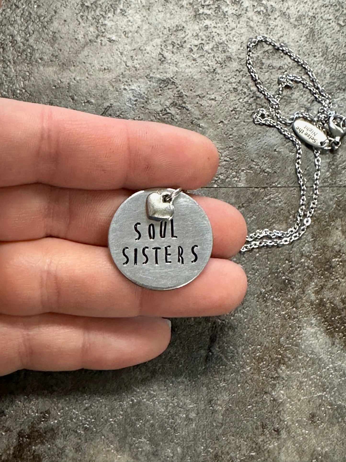 Soul Sisters Hand Stamped Necklace